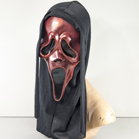 Scream Mask Metallic Red Ghost Face Easter Unlimited Halloween costume collect - Picture 2 of 11